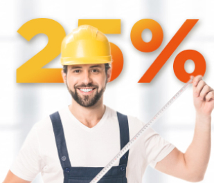 Ремонт комнаты под ключ со скидкой 25%